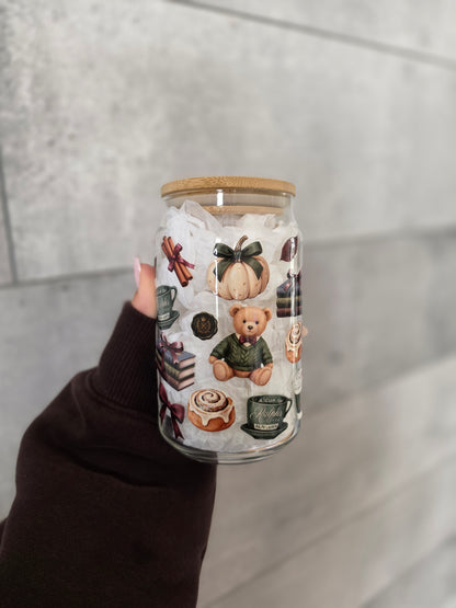 Tasse en verre 16oz - Automne au Ralph's Café