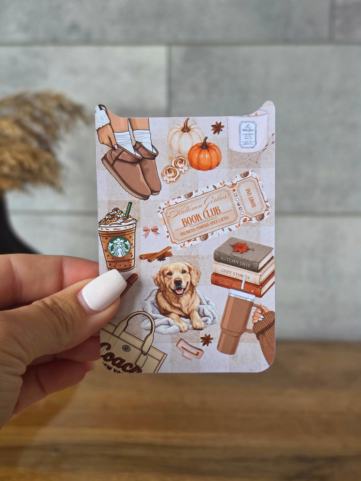 Phone Insert - Autumn Girlie Essentials - 6 Dogs to Choose From
